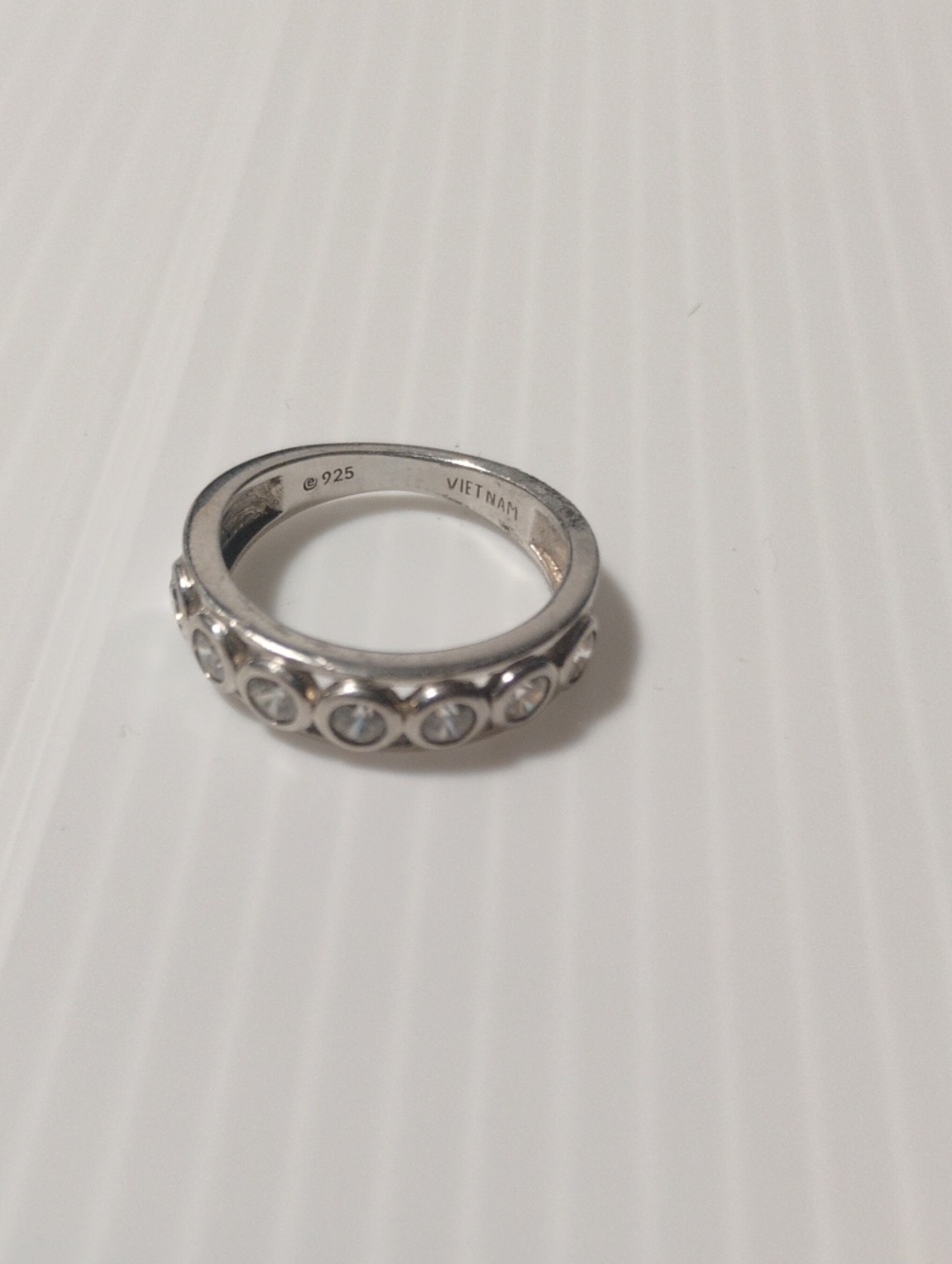 925 sterling silver bling ring size 7 - Picture 4 of 6